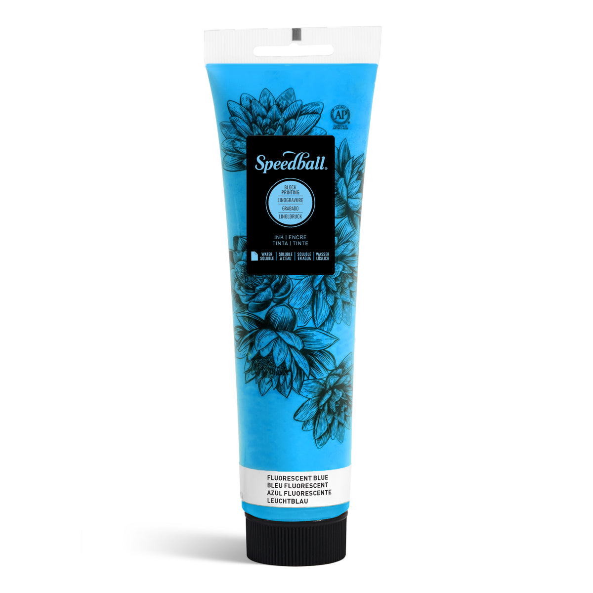 Speedball Water-Soluble Block Printing Ink 150ml – Fluorescent Blue