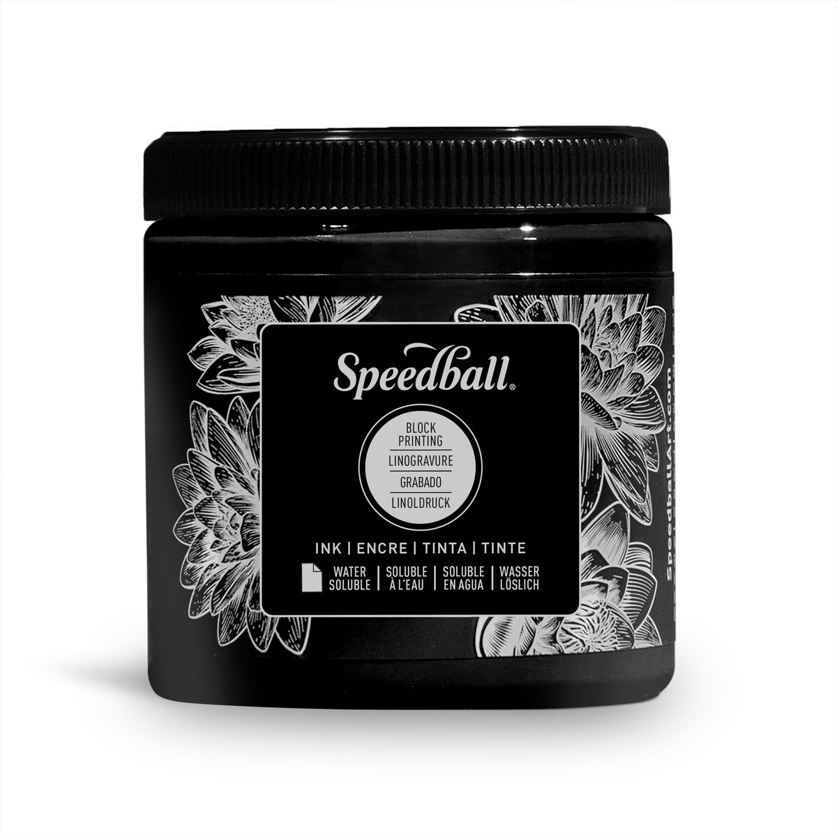 Speedball Water-Soluble Block Printing Ink 236ml – Black
