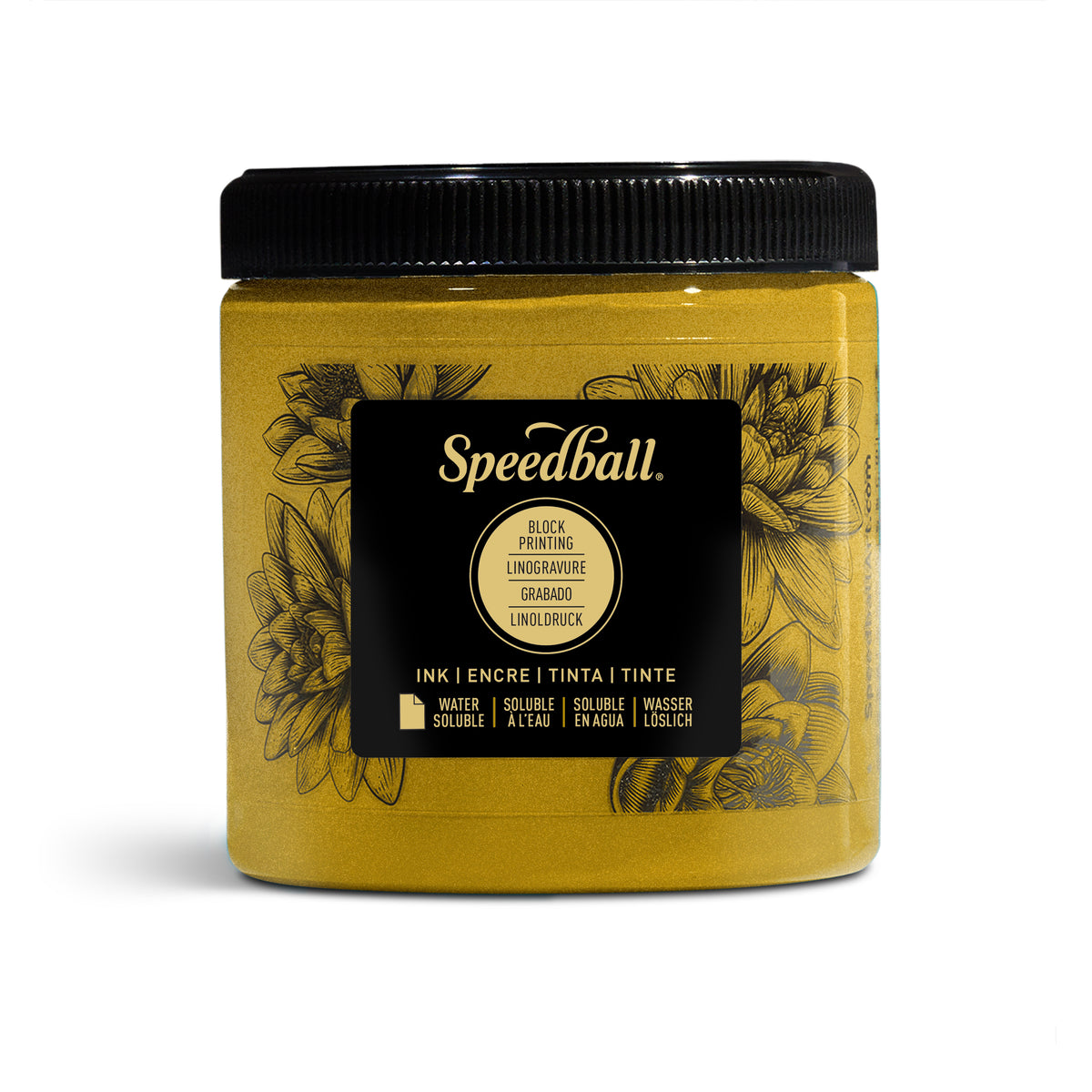 Speedball Water-Soluble Block Printing Ink 236ml – Gold