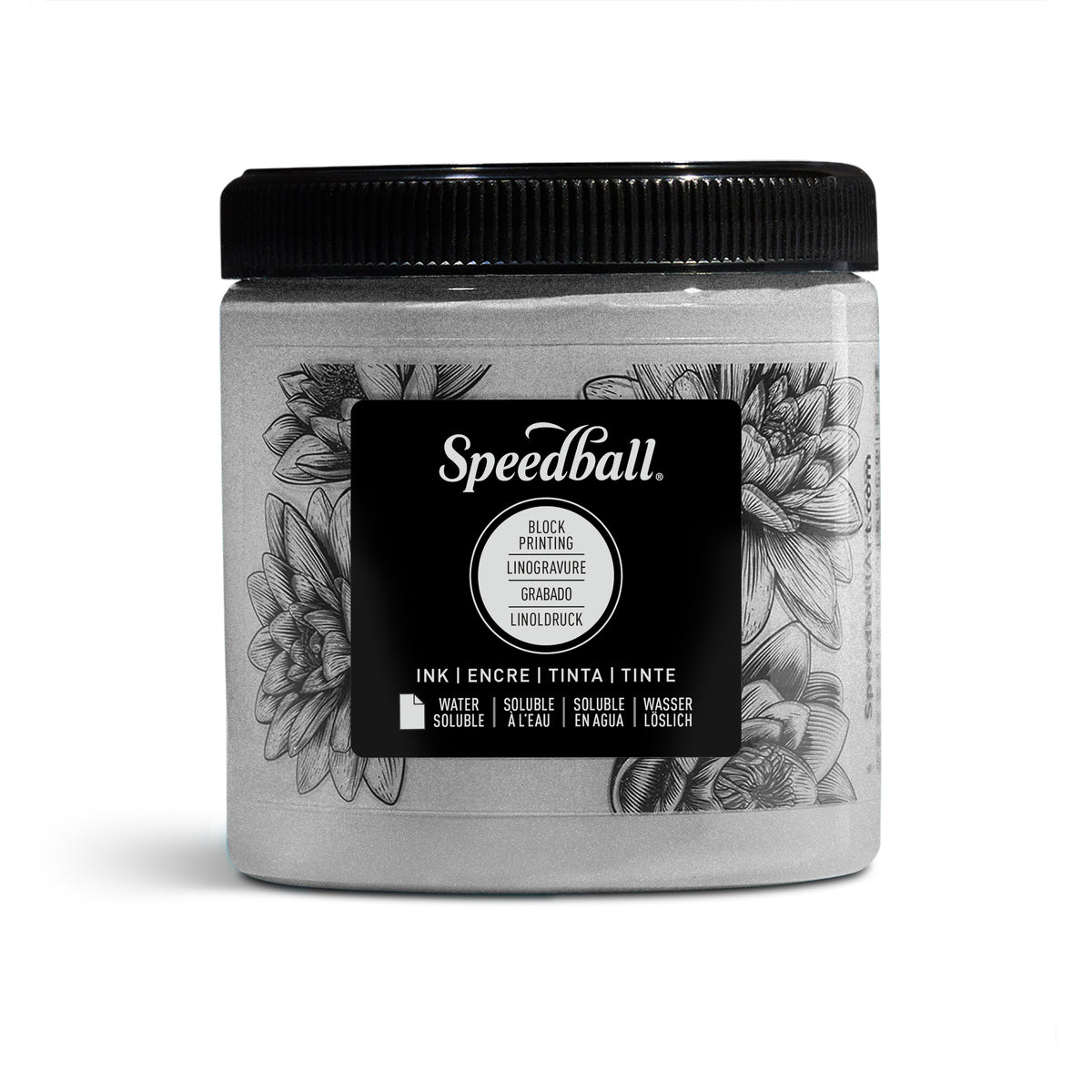 Speedball Water-Soluble Block Printing Ink 236ml – Silver