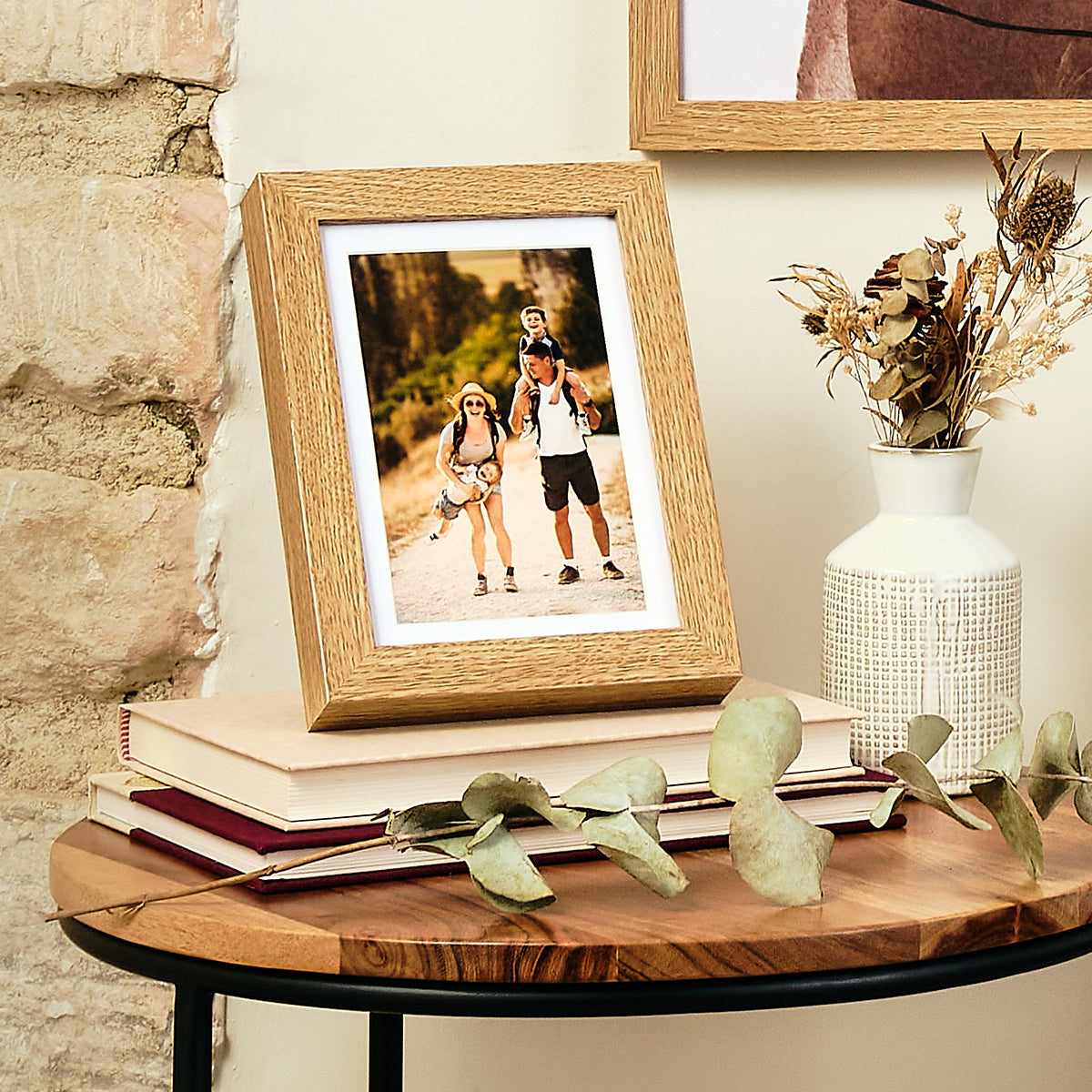 Kenro Chester natural photo frame with mount