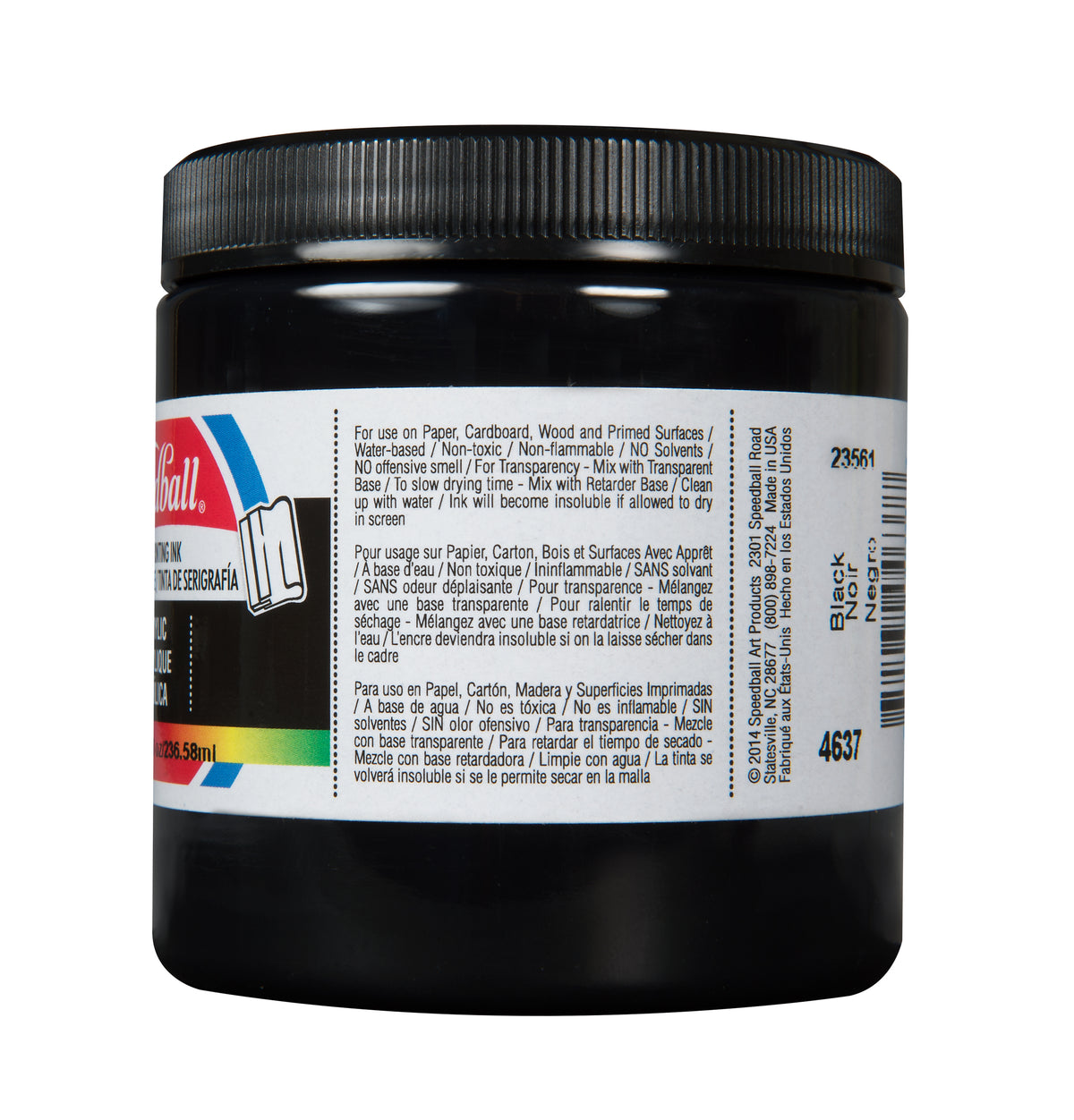 Speedball Acrylic Screen Printing Ink 236ml – Black