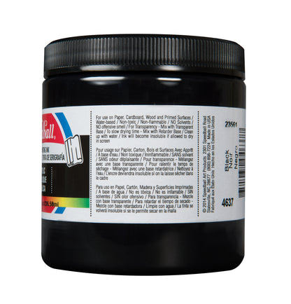 Speedball Acrylic Screen Printing Ink 236ml – Black