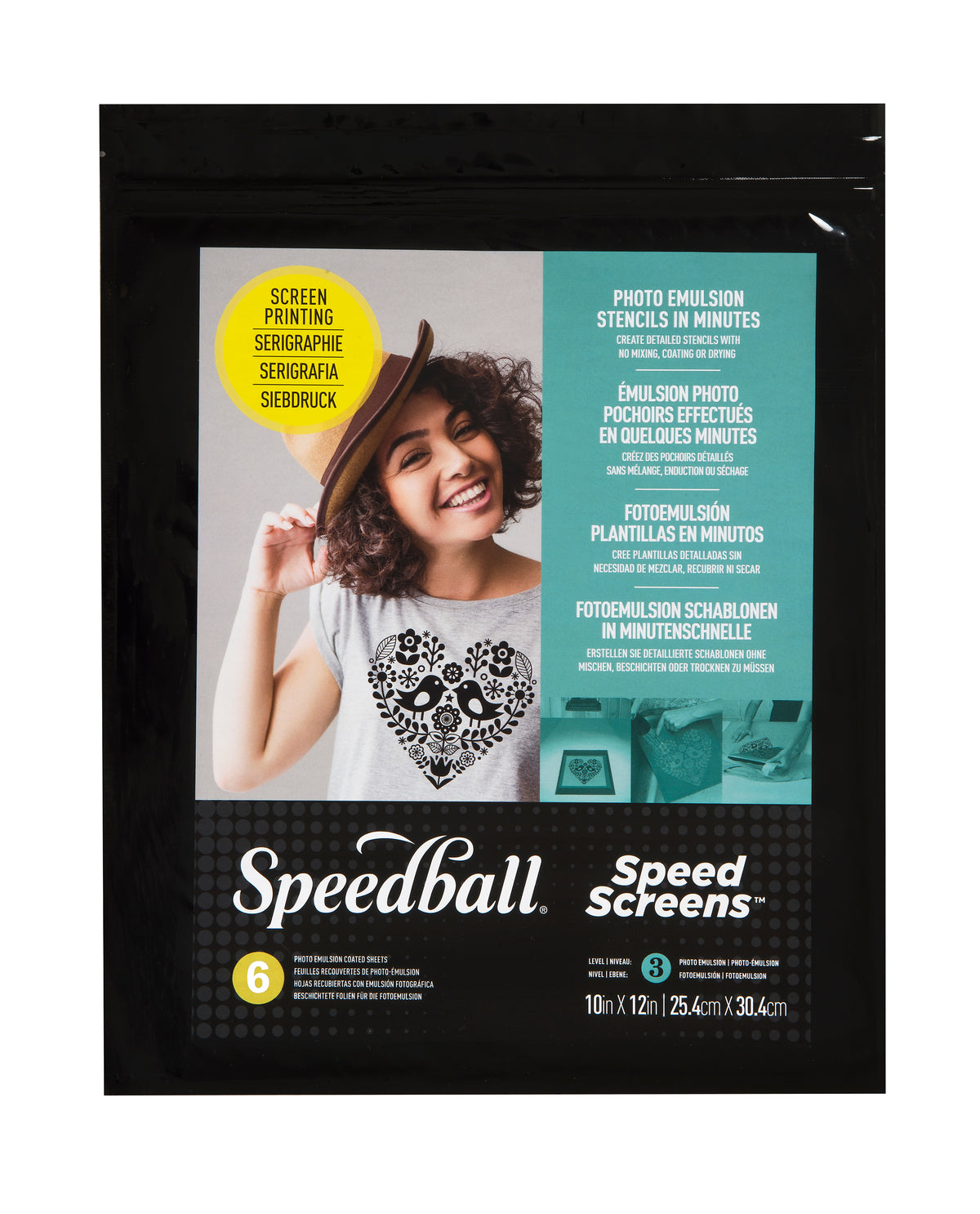 Speedball Speed Screen 10 x 12in (25.4 x 30.5cm), Pack of 6 Sheets