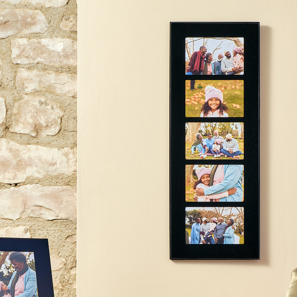 Kenro Black Glass 5-photo frame