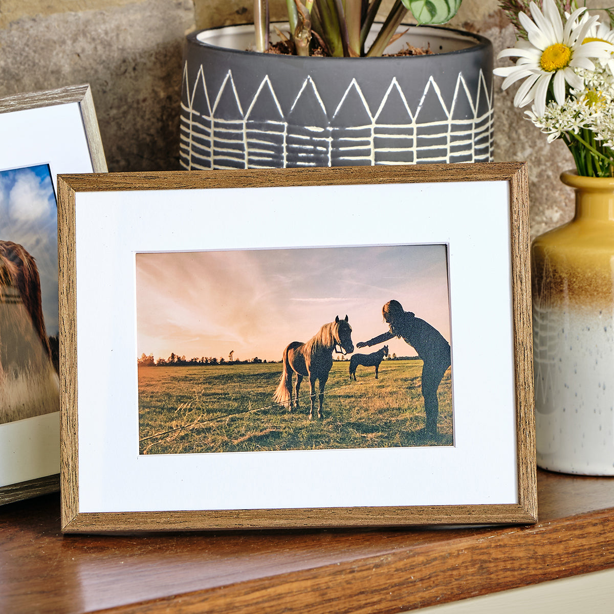 Kenro City Series brown walnut frame