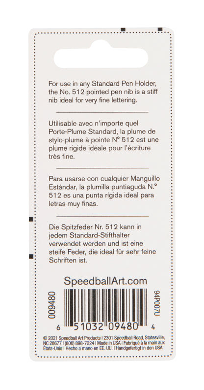 Speedball #512 Pen Nib, Twin Pack