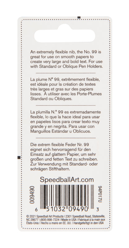 Speedball #99 Pen Nib, Twin Pack