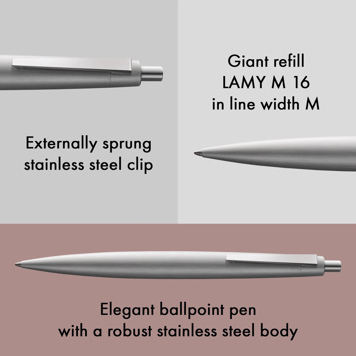 LAMY 2000 M Ballpoint Pen – Stainless Steel