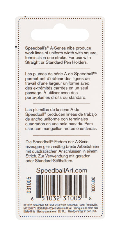 Speedball A-4 and A-5 Lettering Pen Nibs, Card of 2