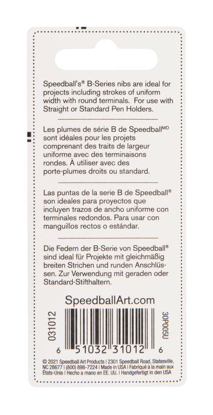 Speedball B-1 and B-2 Lettering Pen Nibs, Card of 2