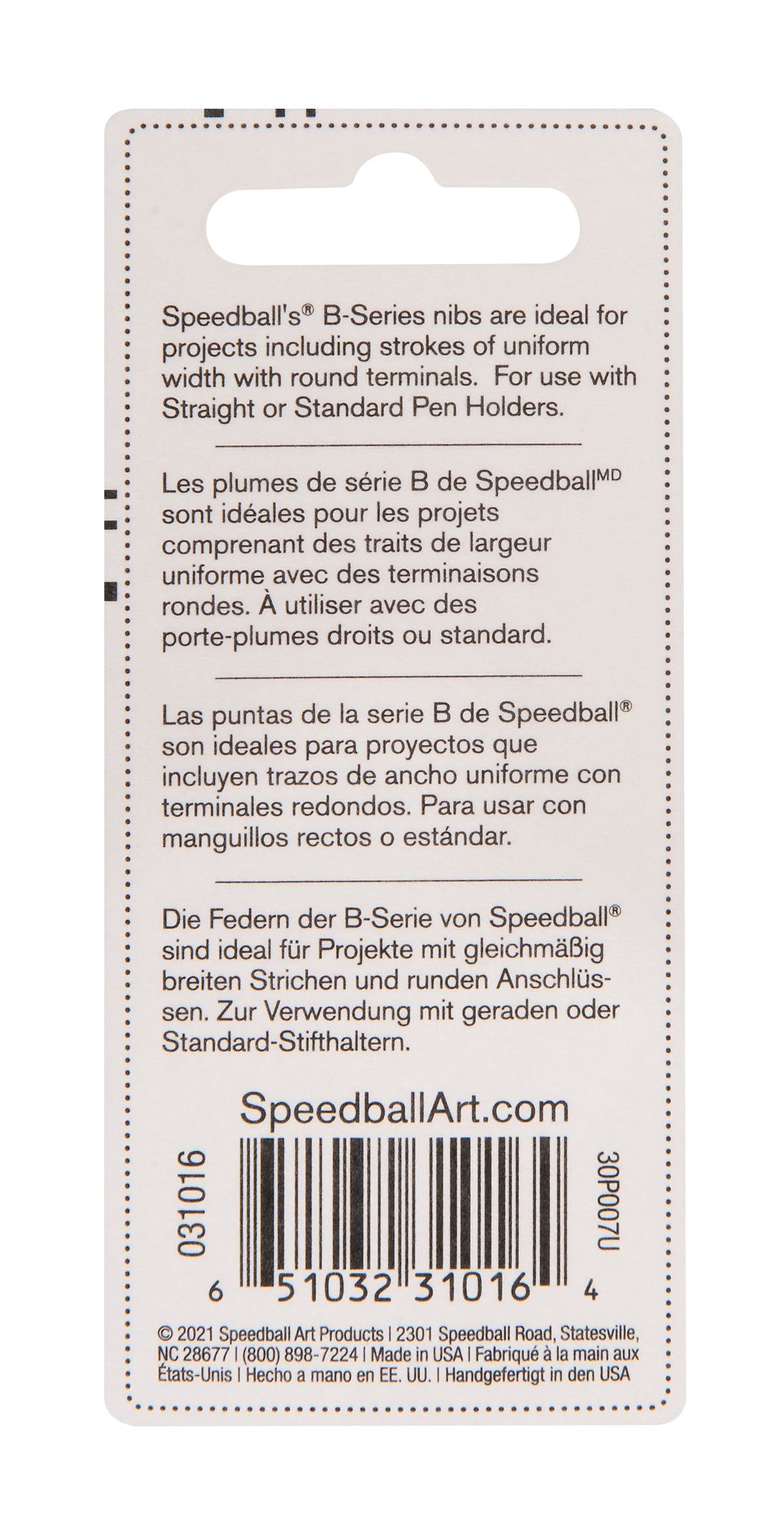Speedball B-5 and B-6 Lettering Pen Nibs, Card of 2