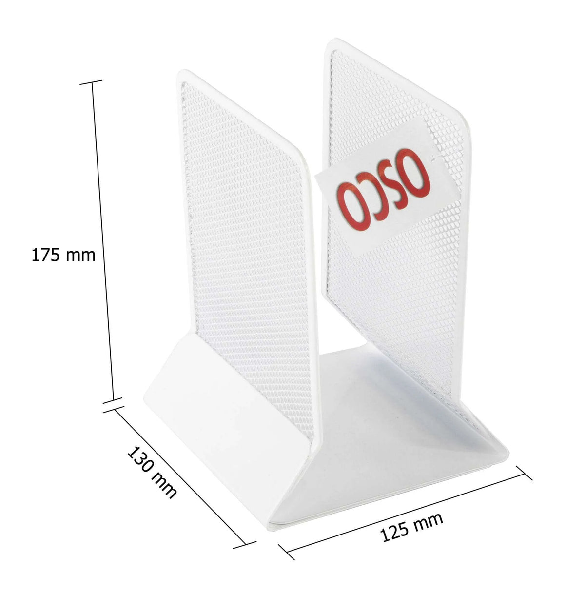 Wiremesh Bookends (Pack of Two) – White | MBE1-WHT