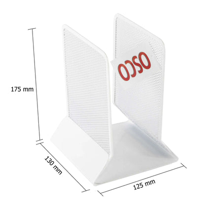Wiremesh Bookends (Pack of Two) – White | MBE1-WHT