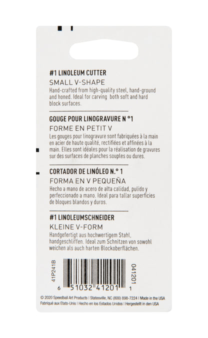 Speedball Lino Cutter Blades No. 1, Pack of 2 – Small V
