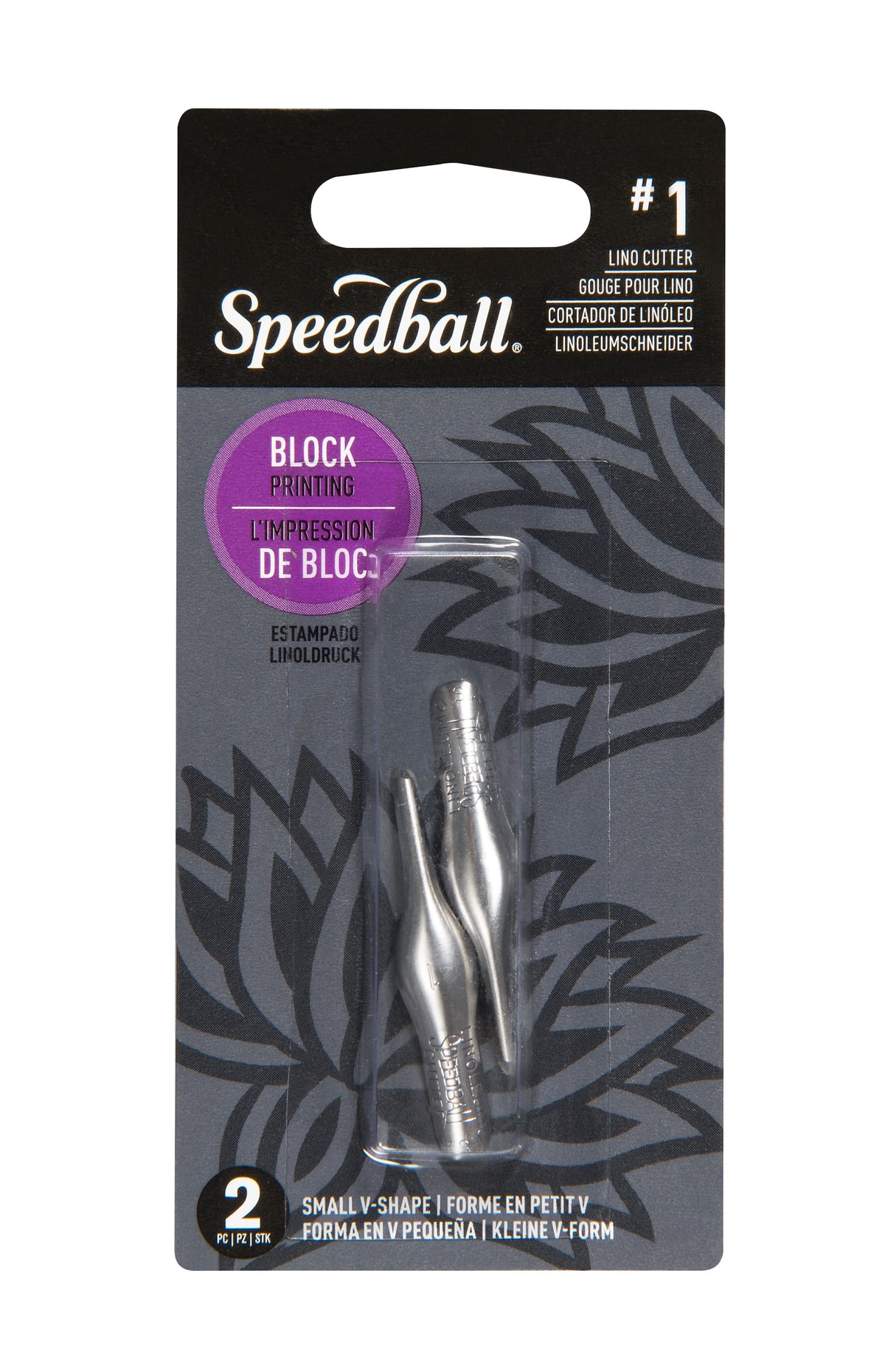 Speedball Lino Cutter Blades No. 1, Pack of 2 – Small V