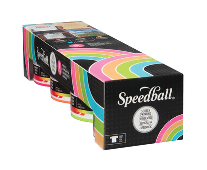 Speedball Fluorescent Screen Printing Ink Set, 4 x 118ml