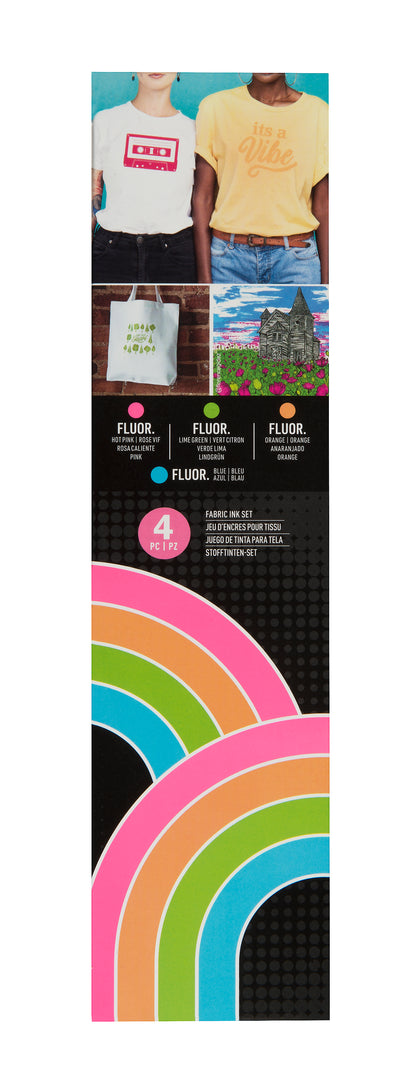 Speedball Fluorescent Screen Printing Ink Set, 4 x 118ml