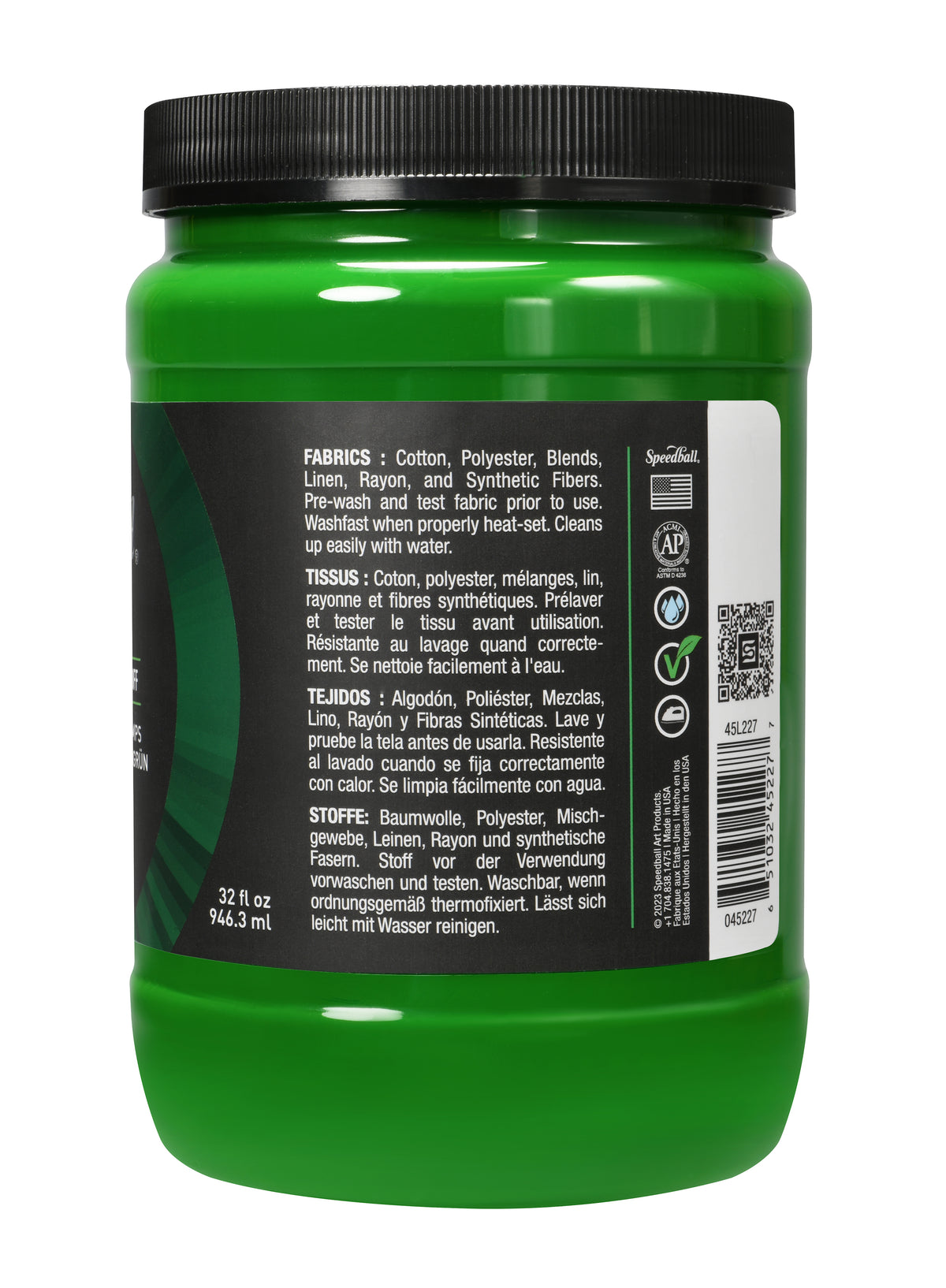 Speedball Flex Fabric Screen Printing Ink 946ml – Spring Green