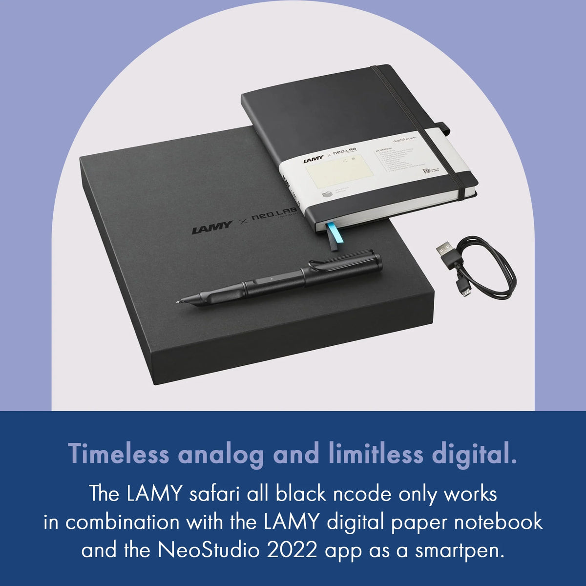 LAMY Safari All Black Ncode Smartpen & Digital Paper Set