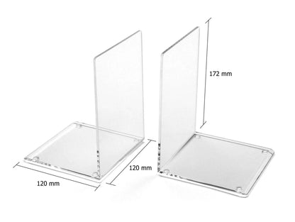 Clear Acrylic Bookends – Pack of Two | ABE-1