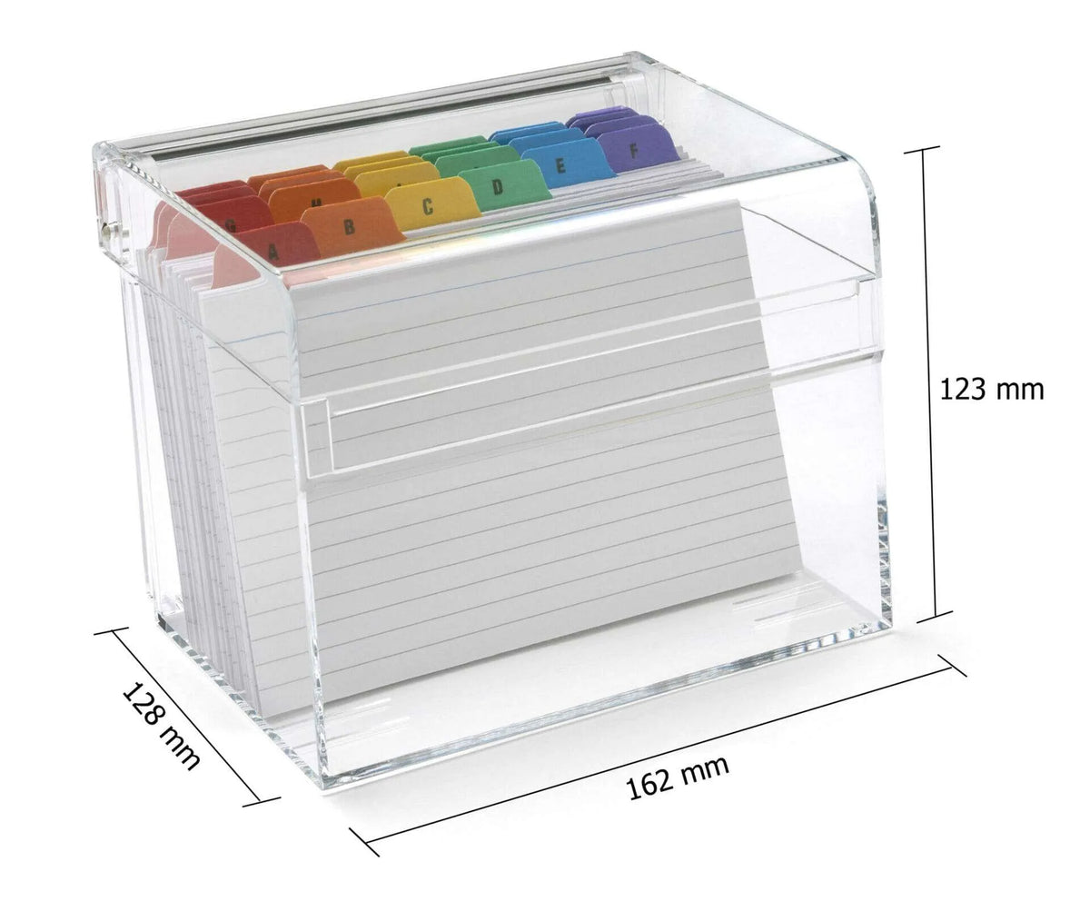 Clear Acrylic 6 x 4-inch Index Box | AIBOX-R