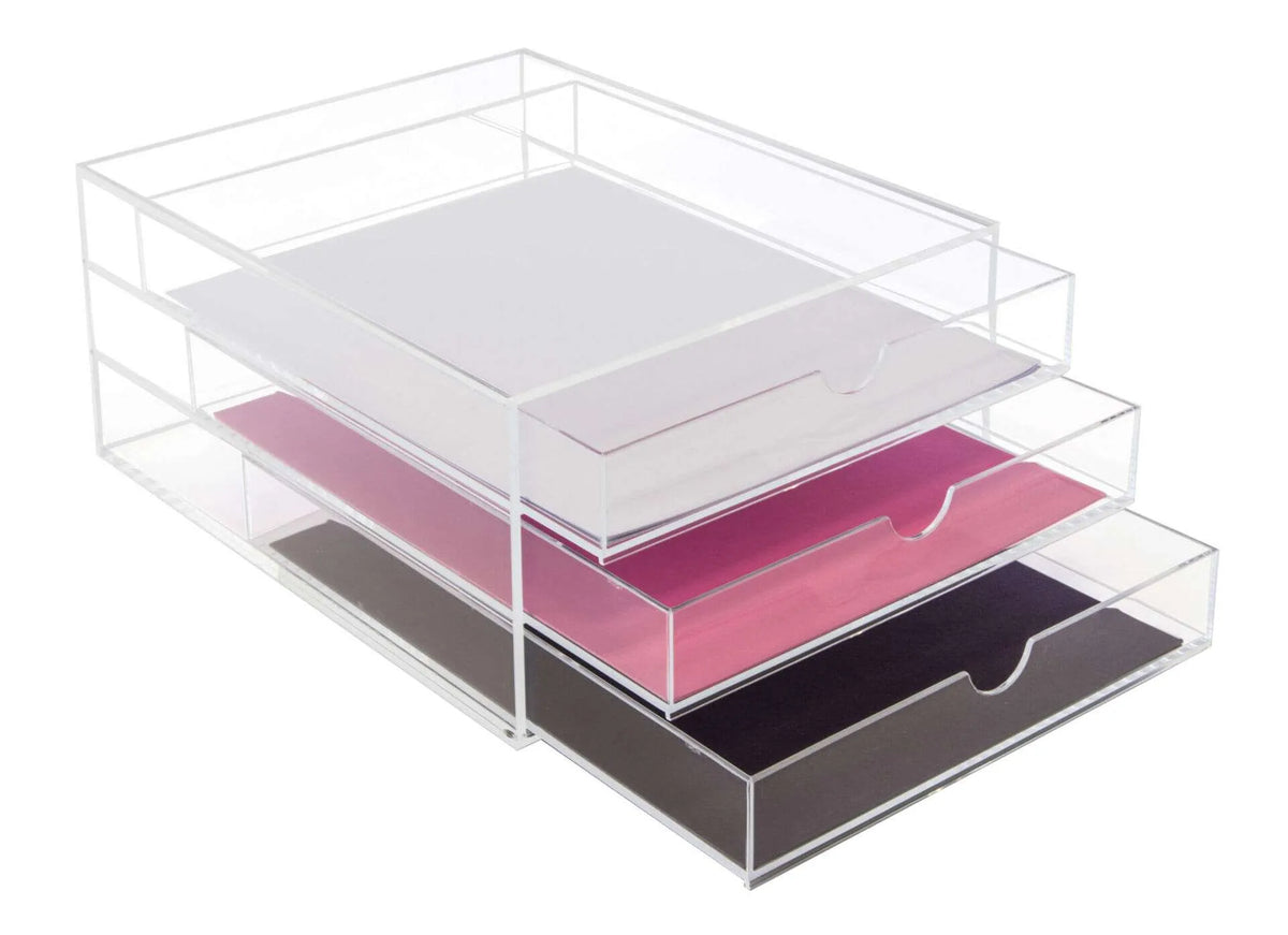 Clear Acrylic Three-Tier Sorter – A4 Portrait | A3TP