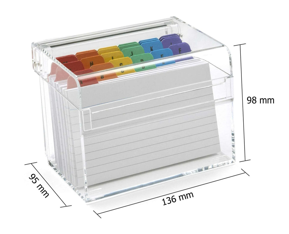 Clear Acrylic 5 x 3-inch Index Box | AIBOX-S
