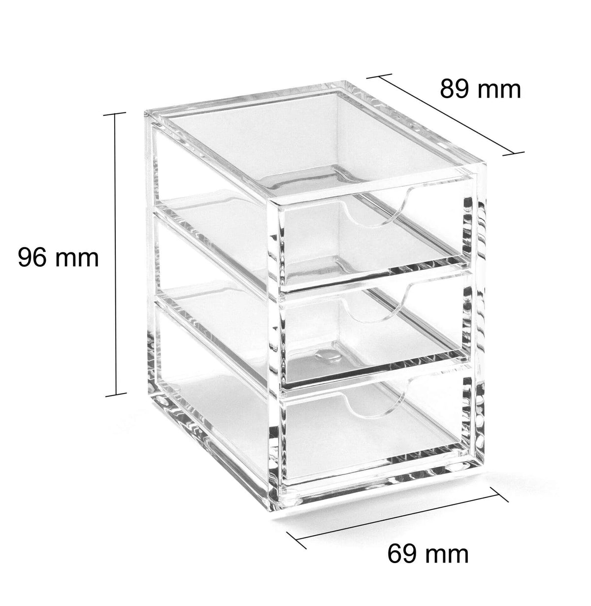 Clear Acrylic X-Small Triple Drawer | A3274