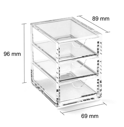 Clear Acrylic X-Small Triple Drawer | A3274