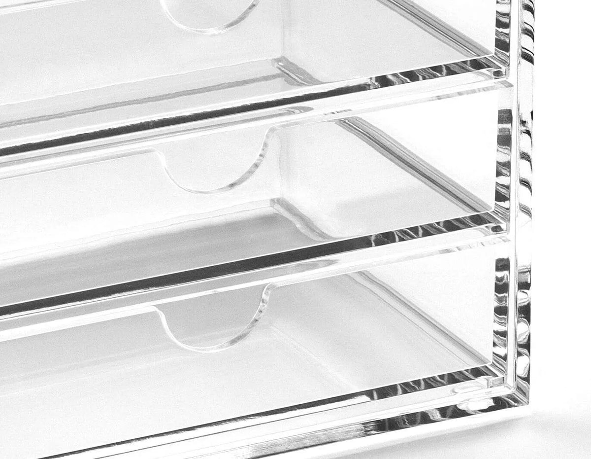 Clear Acrylic Small Triple Drawer | A3275