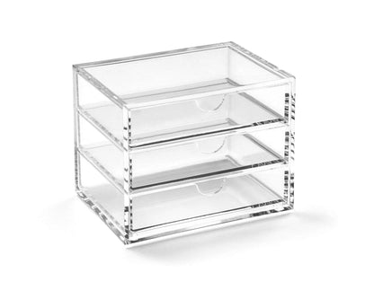 Clear Acrylic Small Triple Drawer | A3275