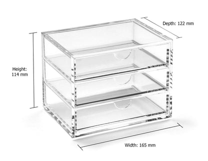 Clear Acrylic Three-Drawer Chest | A3276