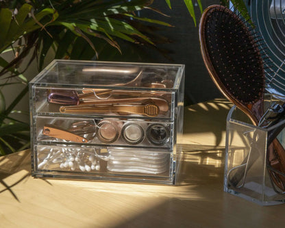 Clear Acrylic Three-Drawer Chest | A3276