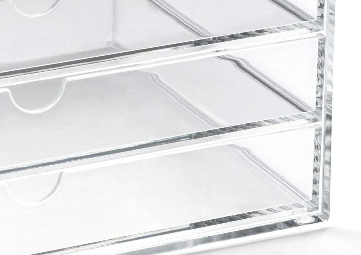 Clear Acrylic Large Three-Drawer Chest, A5 (Landscape) | A3277