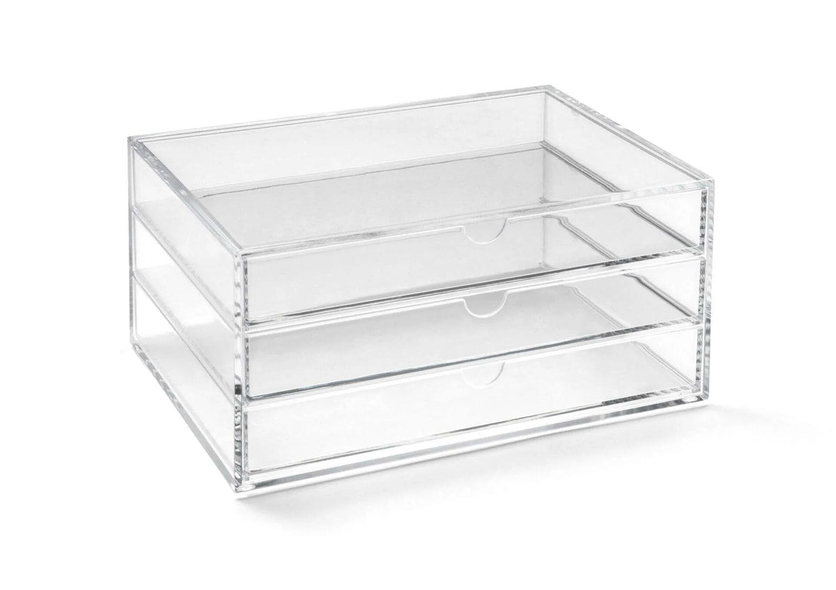 Clear Acrylic Large Three-Drawer Chest, A5 (Landscape) | A3277