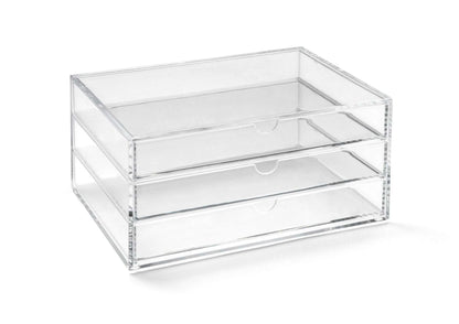 Clear Acrylic Large Three-Drawer Chest, A5 (Landscape) | A3277