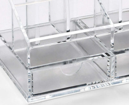 Clear Acrylic Desk Organiser with Two Drawers | ADO2