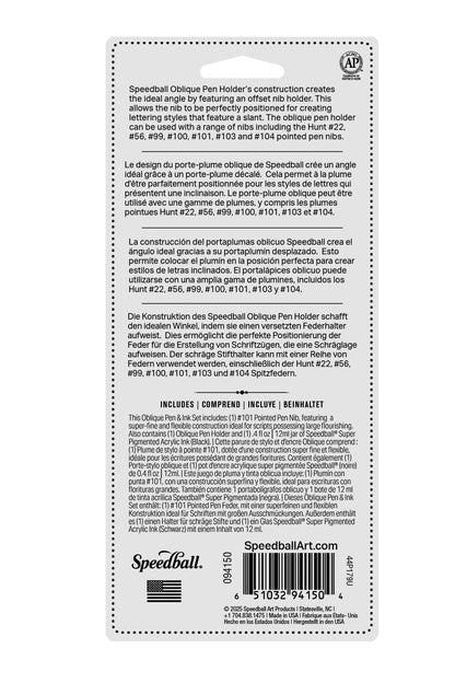 Speedball Oblique Pen and Ink Set, Carded