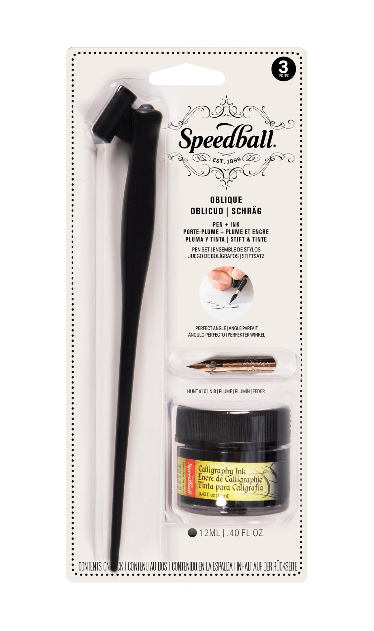 Speedball Oblique Pen and Ink Set, Carded