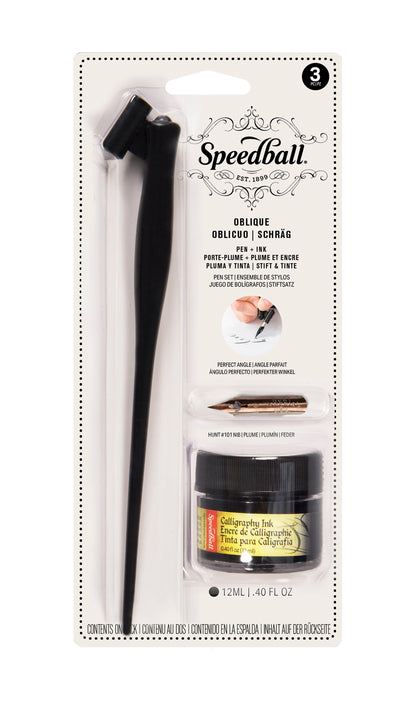 Speedball Oblique Pen and Ink Set, Carded