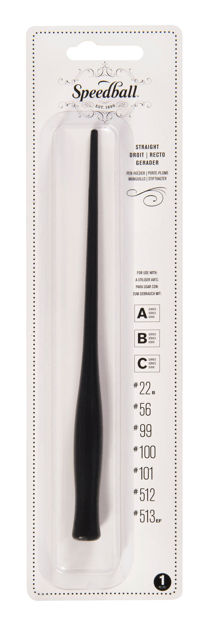 Speedball Pen Holder for Most Nibs – Black, Carded