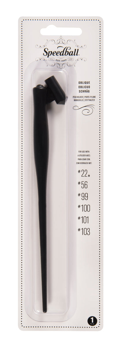Speedball Oblique Pen Holder – Black, Carded