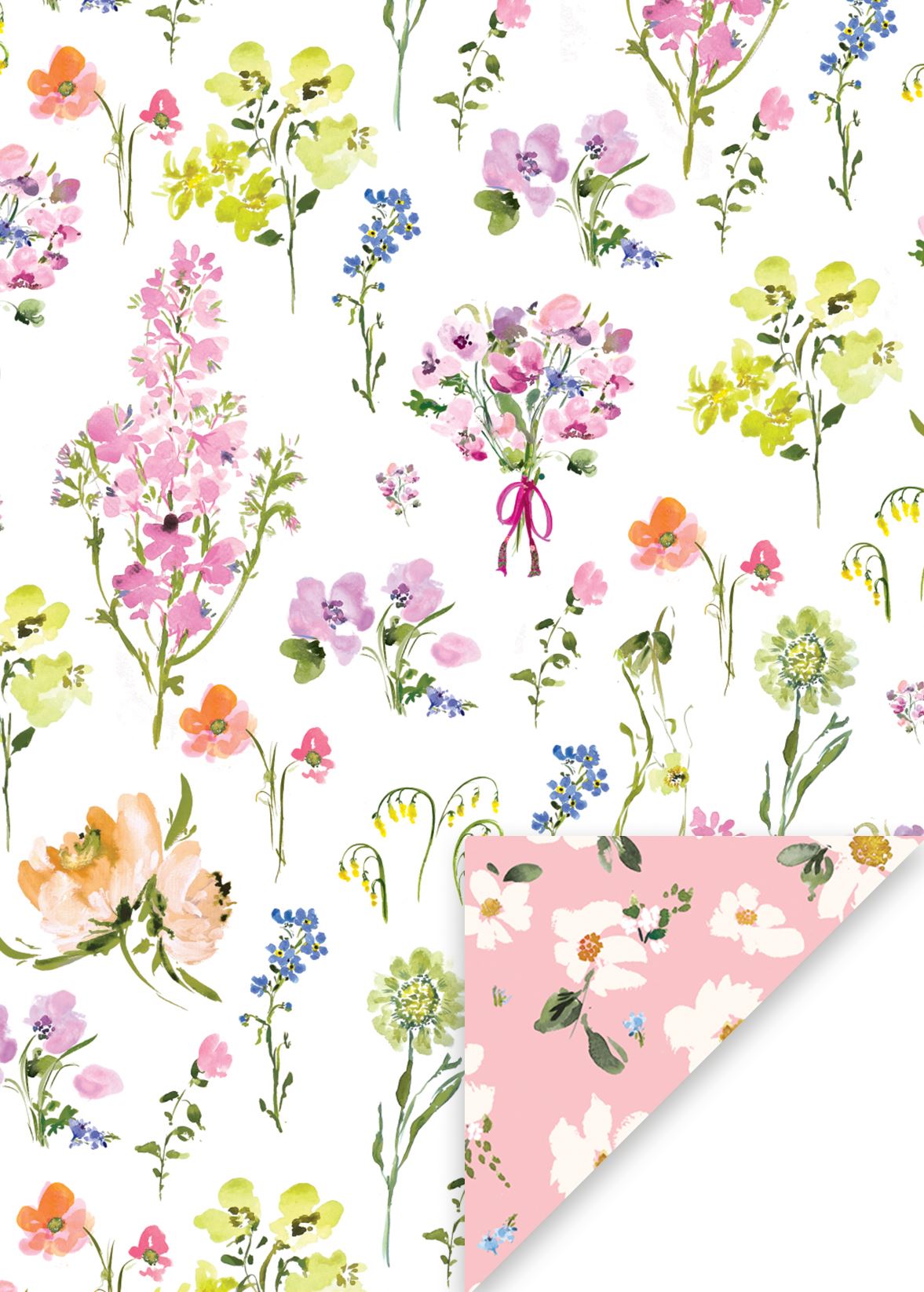 With Love Blooms Wrapping Paper Sheet by Stephanie Dyment