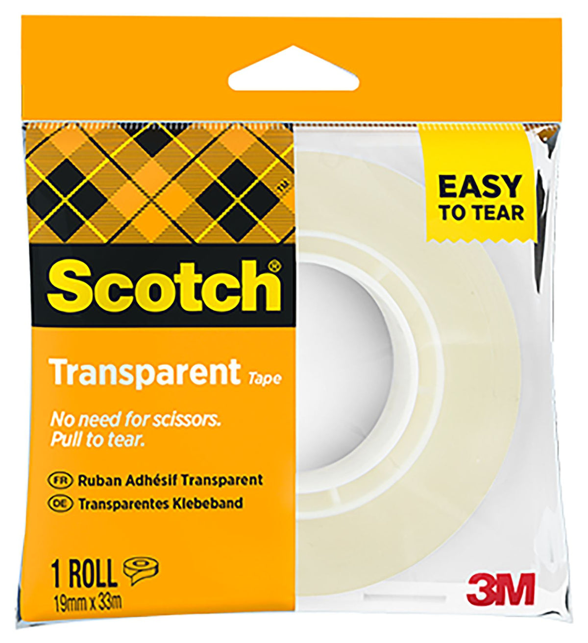 Scotch 508 Easy-Tear Transparent Tape 19mm × 33m