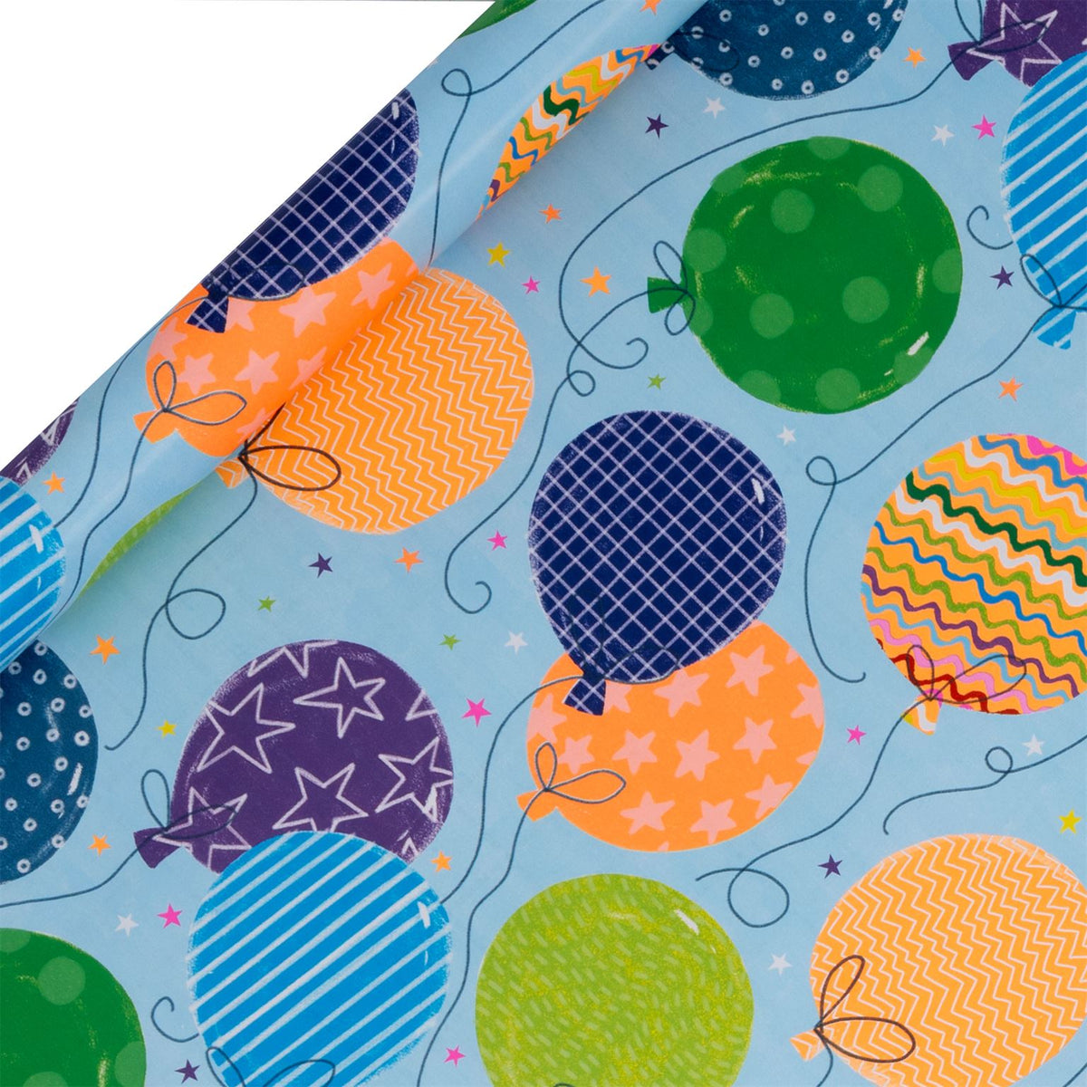 Big Balloons Blue Wrapping Paper Roll (4m) by Paper Salad