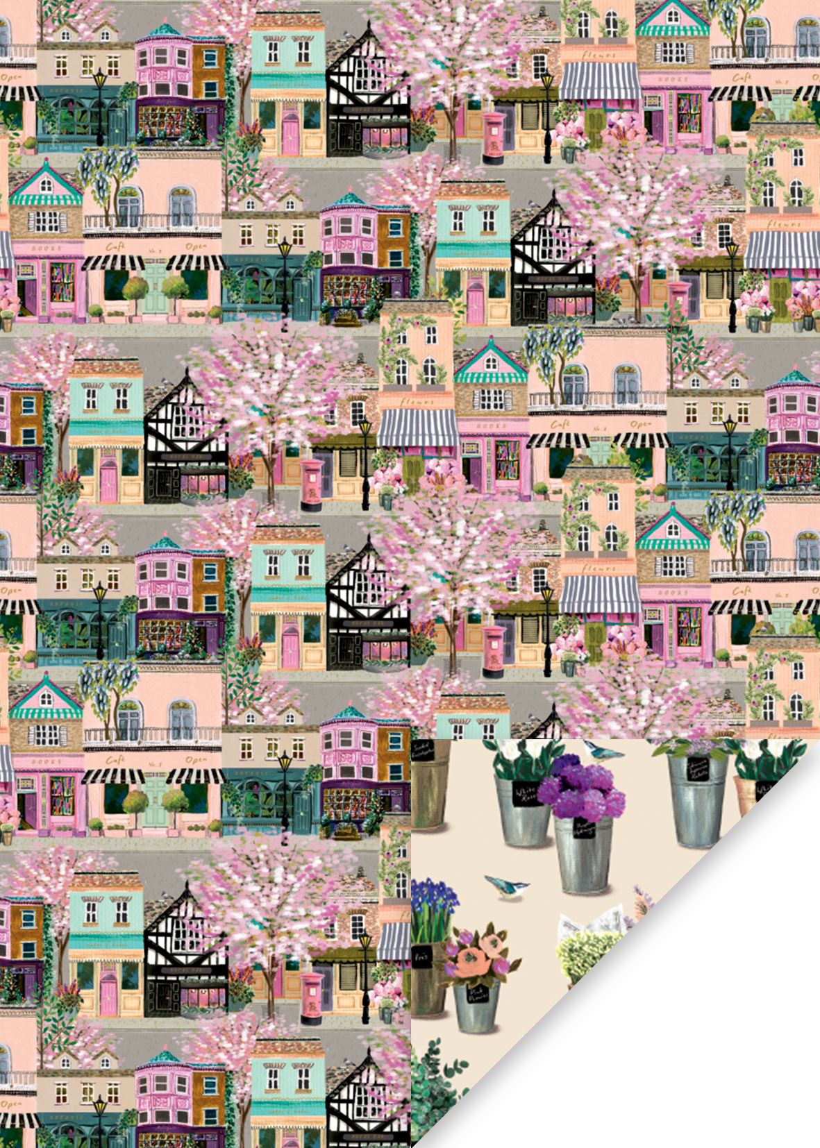York Place Wrapping Paper Sheet by Stephanie Davies