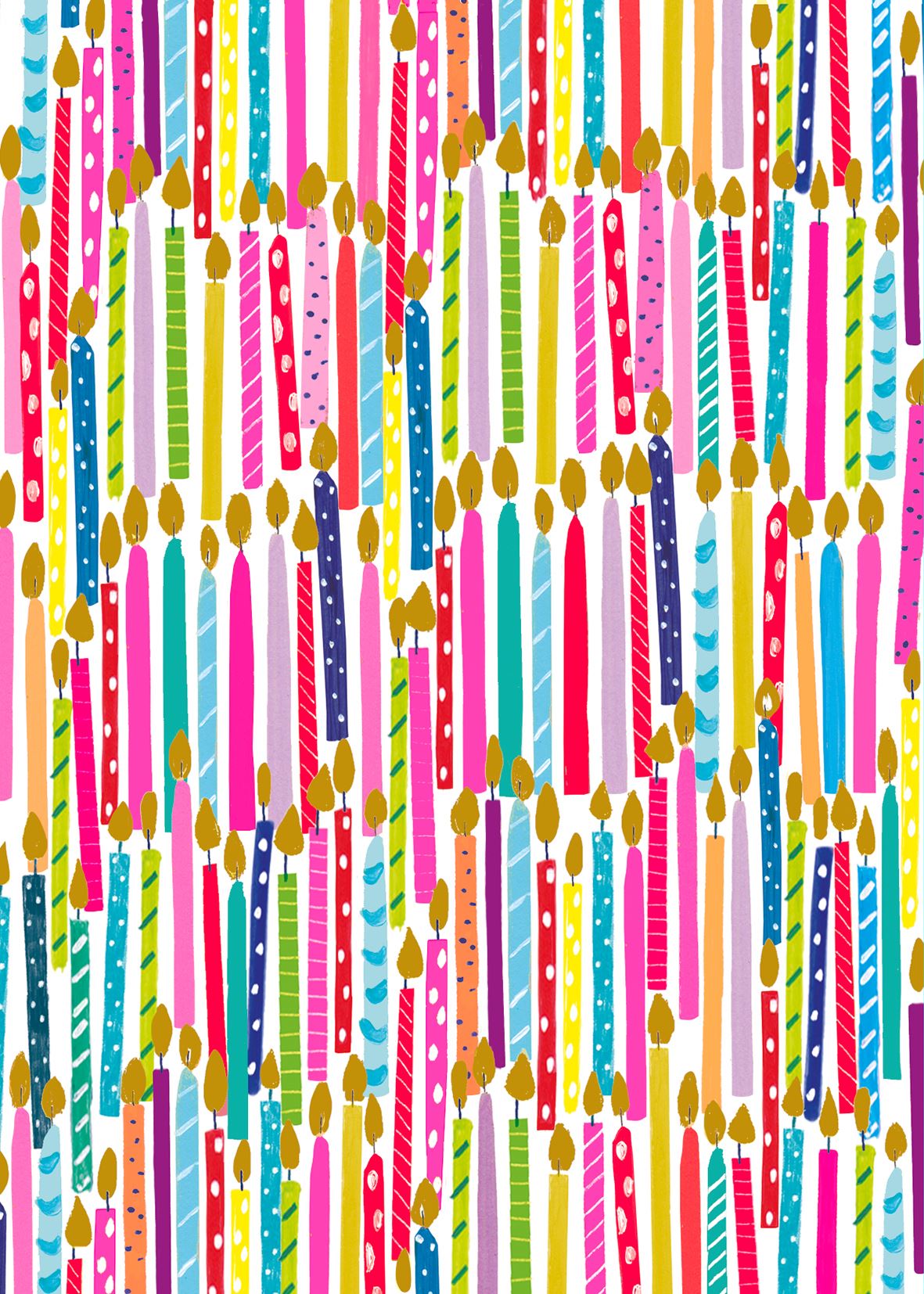 Candle Bright Wrapping Paper Sheet by Paper Salad