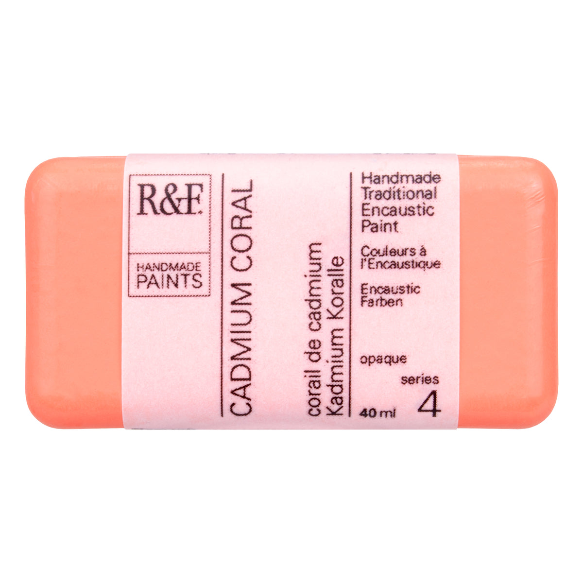 R&F Encaustic Paint 40ml – Cadmium Coral