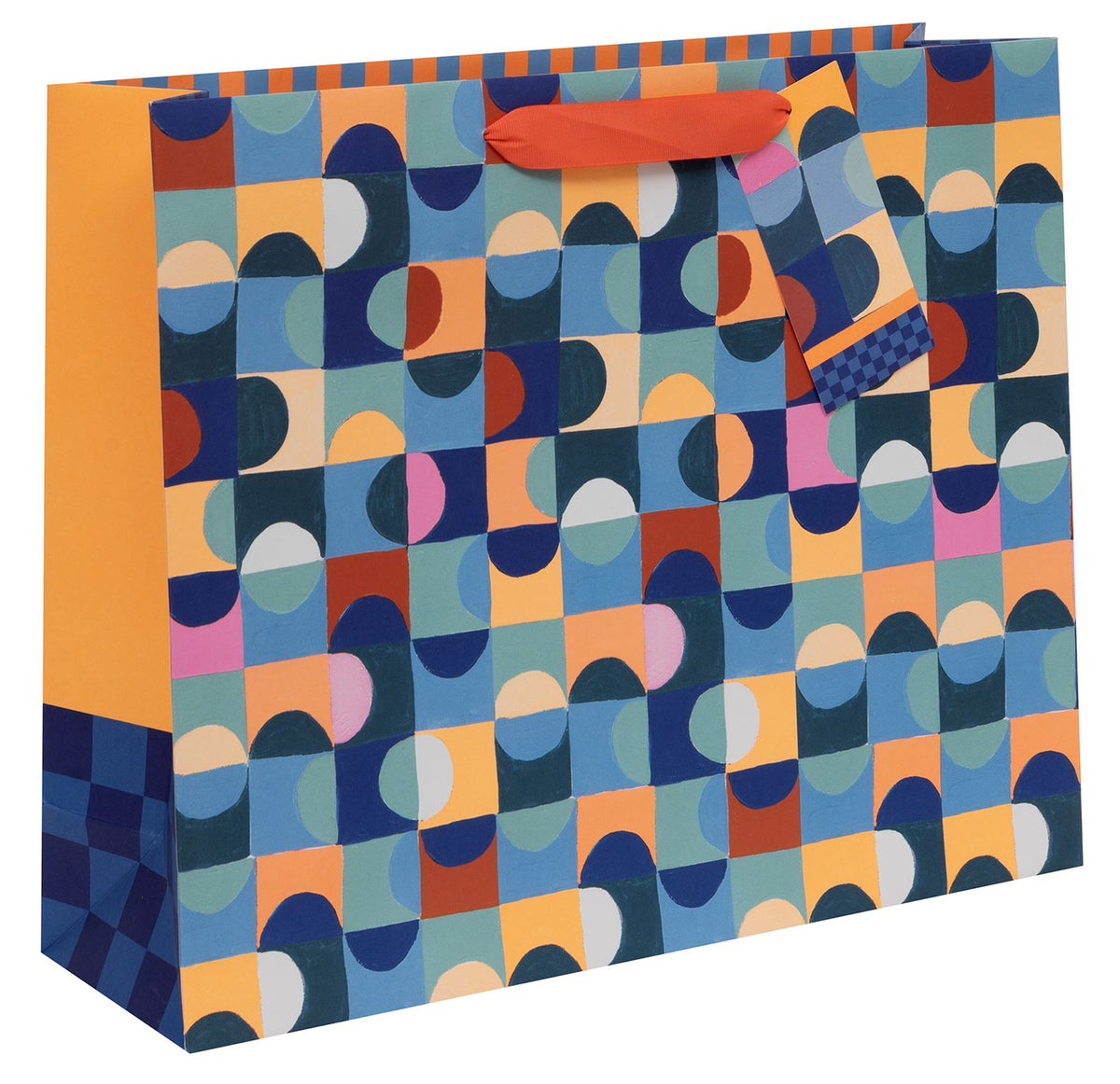 Mod Blocks Extra Large Landscape Shopper Gift Bag by Paper Salad